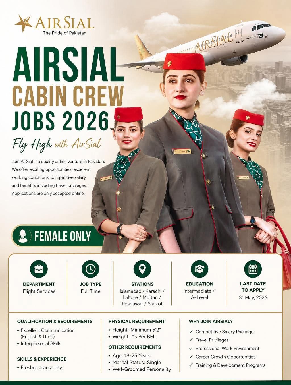 AirSial Cabin Crew